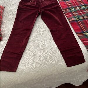 J. Crew Deep Red Straight Leg Jeans